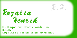 rozalia henrik business card